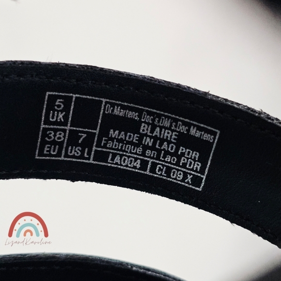 New! Dr. Martens Blaire Black Patent Leather Strap Sandals EU 38 - Picture 14 of 16